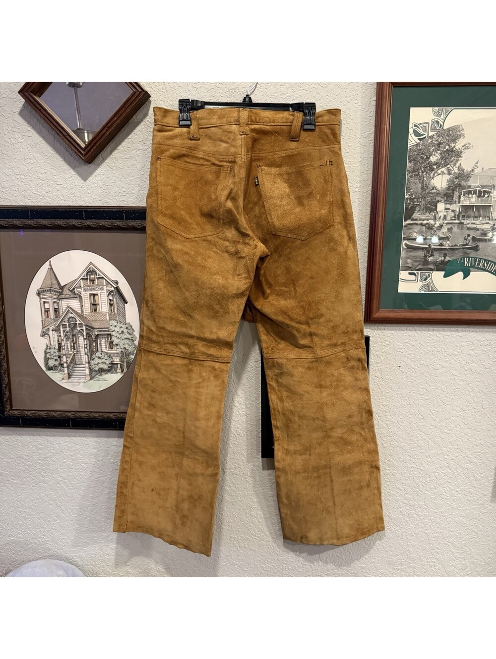 Vintage 60s/70s Suede Leather Levis Big E Rare Disco Western Biker Hippie